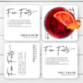 Leuke Feiten Klassieke Minimalistische Bruiloft Kartonnen Onderzetters