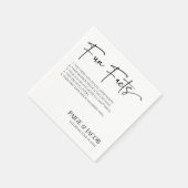 Leuke Feiten Klassieke Minimalistische Bruiloft Servet (Hoek)