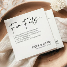 Leuke Feiten Klassieke Minimalistische Bruiloft Servet