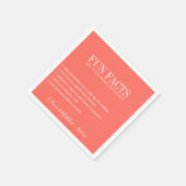 Leuke feiten Koraal gepersonaliseerd Servet (Hoek)