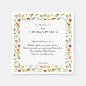 Leuke Feiten Lente Tulp Boho Bloemen Trouwservette Servet (Voorkant)