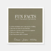 Leuke feiten Martini Olive gepersonaliseerd Servet (Voorkant)