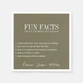 Leuke feiten Martini Olive gepersonaliseerd Servet