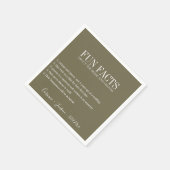 Leuke feiten Martini Olive gepersonaliseerd Servet (Hoek)