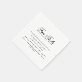 Leuke feiten minimalistisch monogram script papier servet (Hoek)