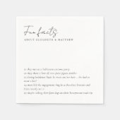 Leuke feiten minimalistisch script bruiloft servet (Voorkant)