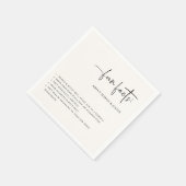 Leuke feiten minimalistische bruiloft servet (Hoek)