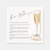 Leuke feiten minimalistische Parels en Prosecco Br Servet (Voorkant)