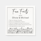 Leuke feiten Moderne chique minimalistische bruilo Servet (Voorkant)