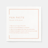 Leuke feiten Moderne chique minimalistische bruilo Servet (Voorkant)