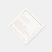 Leuke feiten Moderne chique minimalistische bruilo Servet (Hoek)