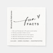 Leuke feiten Moderne chique minimalistische bruilo Servet (Voorkant)