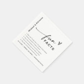 Leuke feiten Moderne chique minimalistische bruilo Servet (Hoek)