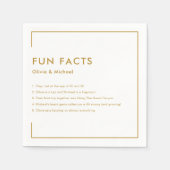 Leuke feiten Moderne chique minimalistische bruilo Servet (Voorkant)