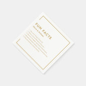 Leuke feiten Moderne chique minimalistische bruilo Servet (Hoek)