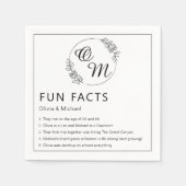 Leuke feiten Moderne chique minimalistische bruilo Servet (Voorkant)