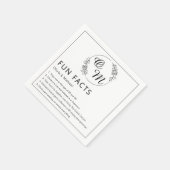 Leuke feiten Moderne chique minimalistische bruilo Servet (Hoek)