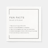 Leuke feiten Moderne chique minimalistische bruilo Servet (Voorkant)