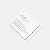 Leuke feiten Moderne chique minimalistische bruilo Servet (Hoek)