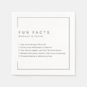 Leuke feiten Moderne chique minimalistische bruilo Servet (Voorkant)