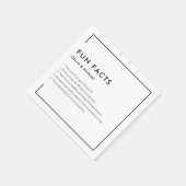 Leuke feiten Moderne chique minimalistische bruilo Servet (Hoek)