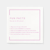 Leuke feiten Moderne chique minimalistische bruilo Servet (Voorkant)