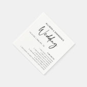 Leuke feiten Moderne chique minimalistische bruilo Servet (Hoek)