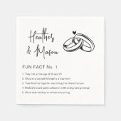 Leuke feiten Moderne chique minimalistische bruilo Servet (Voorkant)