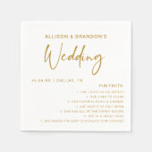 Leuke feiten Moderne chique minimalistische bruilo Servet (Voorkant)