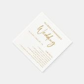 Leuke feiten Moderne chique minimalistische bruilo Servet (Hoek)