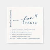 Leuke feiten Moderne chique minimalistische bruilo Servet (Voorkant)