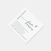 Leuke feiten Moderne chique minimalistische bruilo Servet (Hoek)