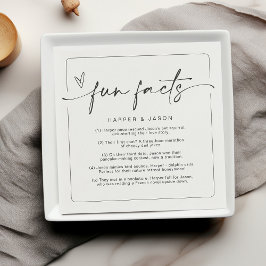 Leuke feiten Moderne chique minimalistische bruilo Servet