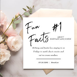 Leuke feiten Moderne chique minimalistische bruilo Servet