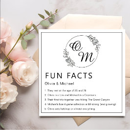 Leuke feiten Moderne chique minimalistische bruilo Servet