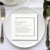 Leuke feiten Moderne chique minimalistische bruilo Servet