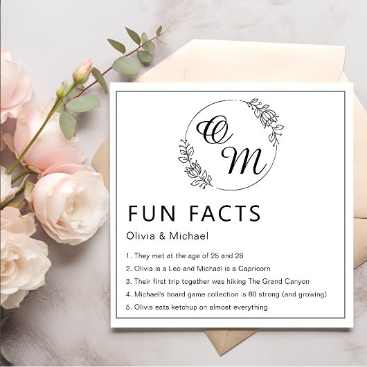 Leuke feiten Moderne chique minimalistische bruilo Servet