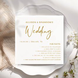 Leuke feiten Moderne chique minimalistische bruilo Servet