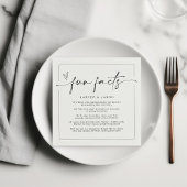 Leuke feiten Moderne chique minimalistische bruilo Servet