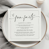 Leuke feiten Moderne chique minimalistische bruilo Servet