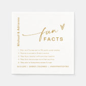 Leuke feiten Moderne chique minimalistische bruilo Servet (Voorkant)