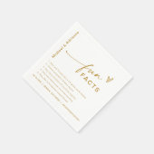 Leuke feiten Moderne chique minimalistische bruilo Servet (Hoek)