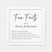 Leuke feiten Moderne chique minimalistische bruilo Servet (Voorkant)