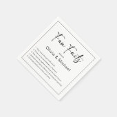 Leuke feiten Moderne chique minimalistische bruilo Servet (Hoek)