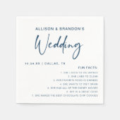 Leuke feiten Moderne chique minimalistische bruilo Servet (Voorkant)