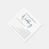 Leuke feiten Moderne chique minimalistische bruilo Servet (Hoek)