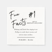 Leuke feiten Moderne chique minimalistische bruilo Servet (Voorkant)