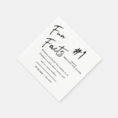 Leuke feiten Moderne chique minimalistische bruilo Servet (Hoek)