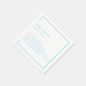 Leuke feiten Moderne chique minimalistische bruilo Servet (Hoek)