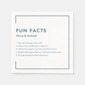 Leuke feiten Moderne chique minimalistische bruilo Servet (Voorkant)